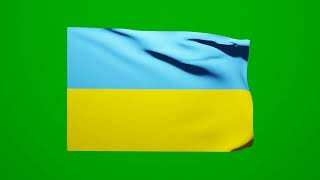 Free Stock Videos – Ukraine flag waving on green screen 3D animation