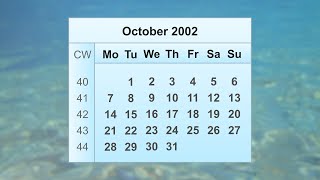 October 2002 Calendar
