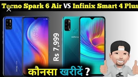Tecno Spark 6 air details and  compare infinix smart 4 plus