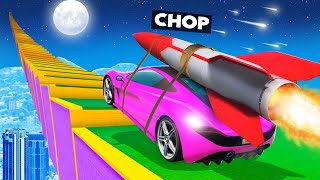 GTA 5 ROCKET BOOSTED MEGA RAMP CHALLENGE WITH CHOP screenshot 3