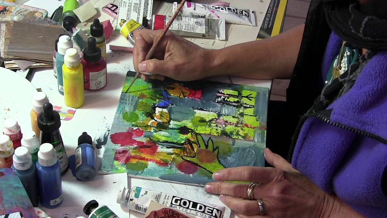 Jodi Ohl Inspired Mixed media Painting