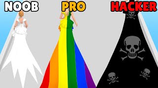 NOOB vs PRO vs HACKER in Dress Painters screenshot 3
