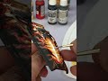 Freehand Flaming Skull Painting #shorts