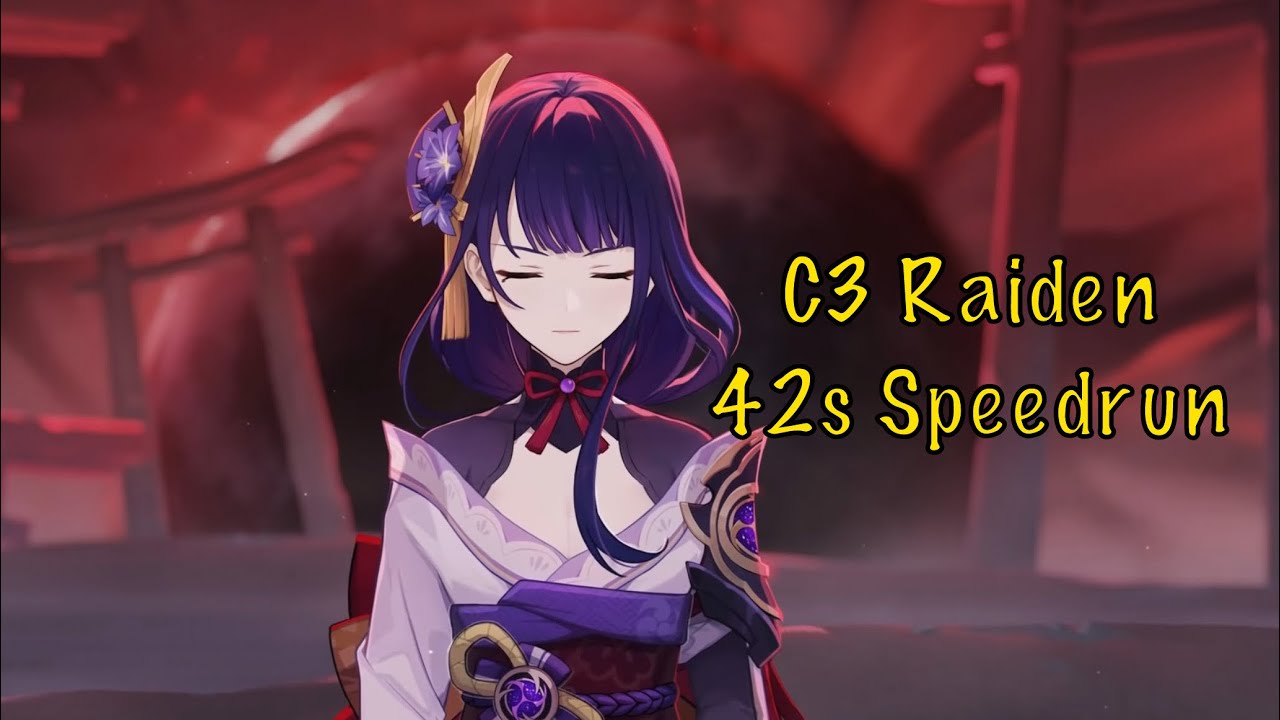 C3 Raiden Shogun 42s 5.1 Top Half Continuous Speedrun | Genshin Impact ...