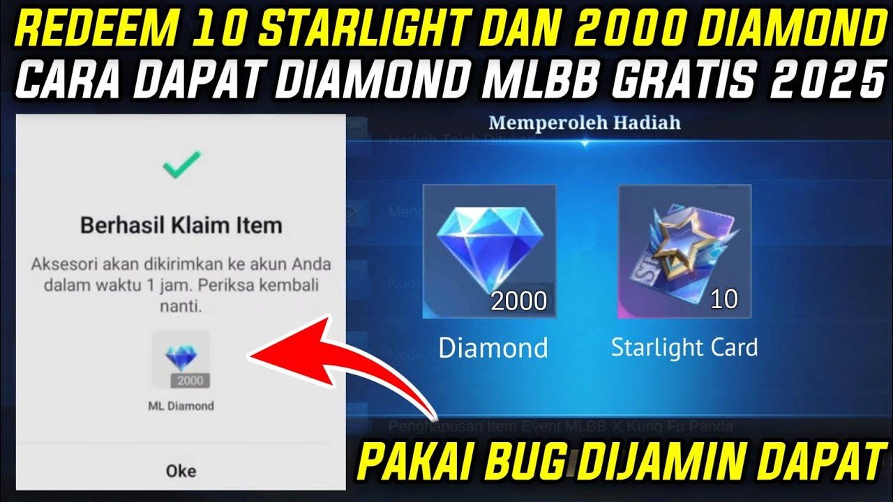 BURUAN REDEEM 10 STARLIGHT DAN 2000 DIAMOND GRATIS - CARA DAPAT DIAMOND ...