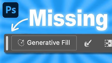 How to Find the Generative Fill Bar in Photoshop if its Not Showing?