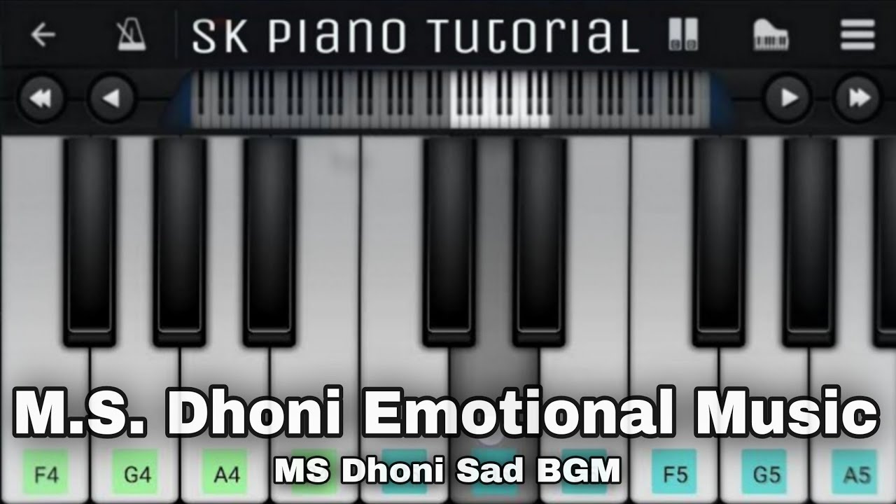 M.S. Dhoni Emotional BGM | EASY Piano Tutorial