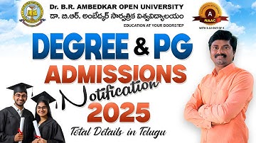 BRAOU Open Degree & PG Admissions 2025 | BA, B.Com, B.Sc, MA, M.Com, M.Sc, MSW Fee & Last Date
