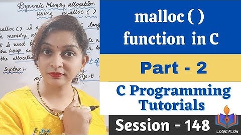 C-148 - malloc( ) function|Dynamic Memory Allocation |Part-2|#dynamicmemoryallocation#mallocfunction