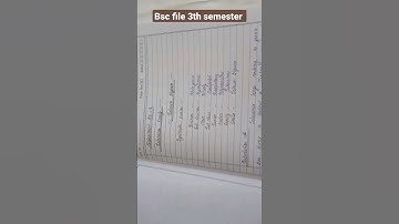 B.sc. 3rd semester practical file #Botany practical file# 3rd semester