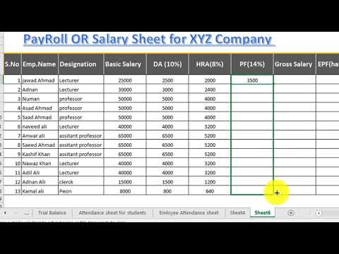 How to make salary sheet || Payroll or Payslip in excel 2016