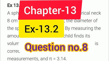 Question no-8 |Chapter -13|.  Ex-13.2. #class10  #surfaceareaandvolume #ncertsolutions #shorts