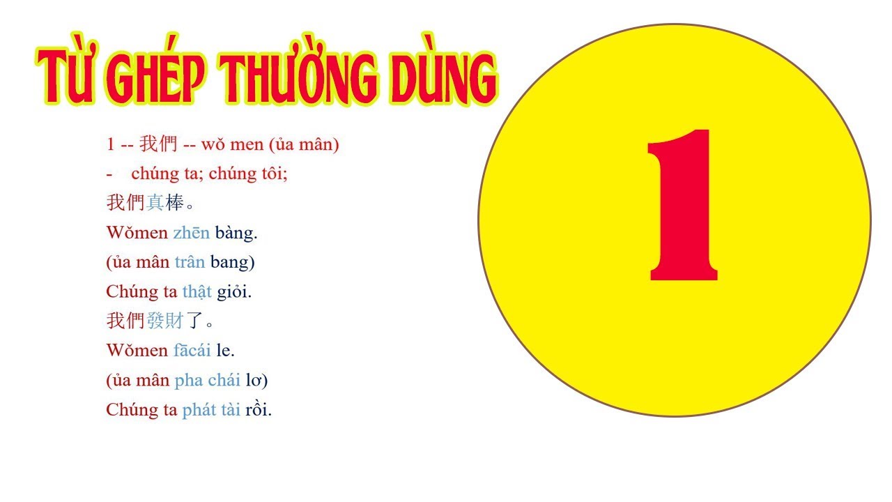 Học tiếng trung từ đầu | Từ vựng tiếng Trung thường dùng – P1 (我們, 什麼, 知道, 他們, 一個)