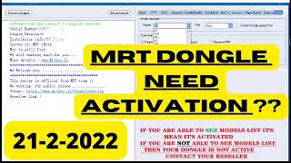 Mrt Dongle Need ActivationMrt V1 Today new update for MRT Dongle UserMrtMrt server on