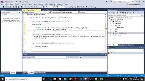 ASP.NET Veritabanı İşlmeleri   Kayıt Listeleme