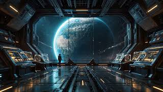8 Hours No Ads – Spaceship Ambience | Sci-Fi Engine Hum &amp; White Noise for Deep Sleep &amp; Relaxation