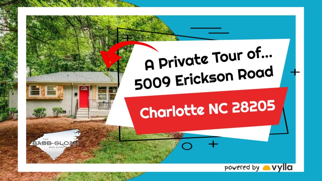 Homes for Sale in Charlotte 5009 Erickson Road Charlotte 28205 YouTube