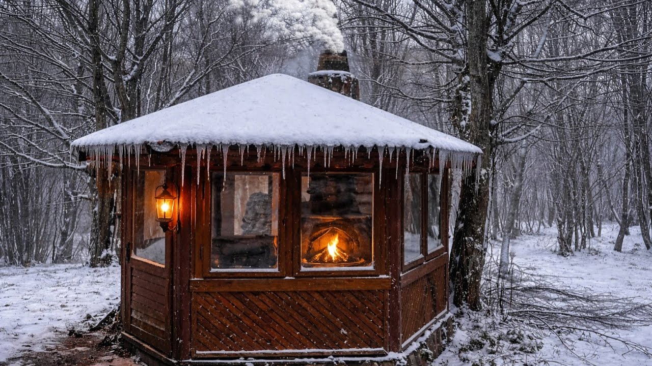 Два дня в бревенчатом домике во время сильной снежной бури — жизнь вдали от цивилизации
