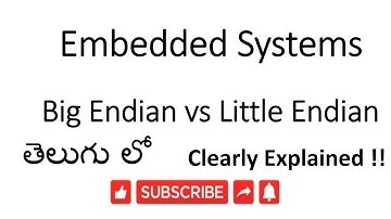 [ES-TE-43]Big Endian vs Little Endian || EMBEDDED SYSTEMS IN TELUGU||