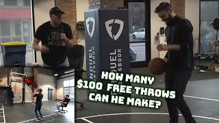 How Many $100 Free Throws Can He Make? | Office Olympics Day 6