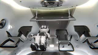 Q-Bot takes a ride in SpaceX Crew Dragon to the edge of space | Blender Animation (EEVEE) | CURISM