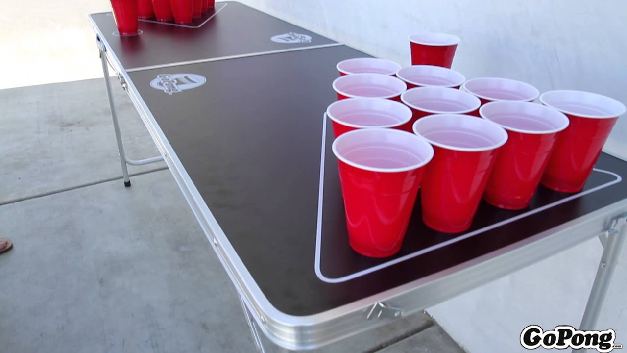 GoPong 6-Foot Portable Folding Beer Pong / Flip Cup Table (6 balls included)