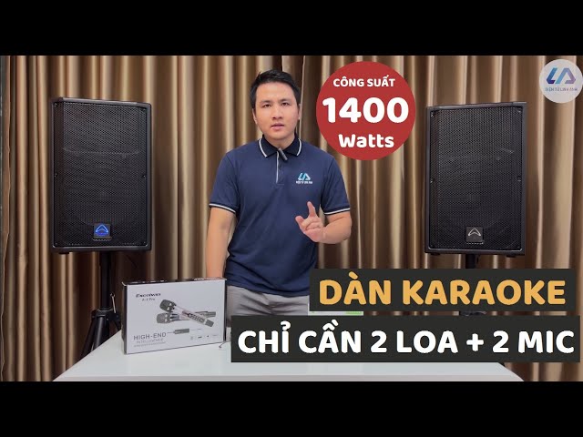 Dàn Karaoke đơn giản và dễ dùng nhất của Wharfedale ghép với Mic không dây Excelvan Z2 Pro