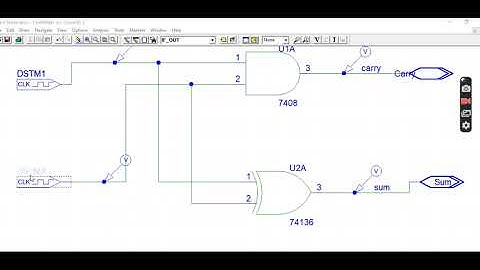 pspice | half adder Digital IC