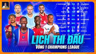 2026/2027 CHAMPIONS LEAGUE MATCHDAY 1 SCHEDULE