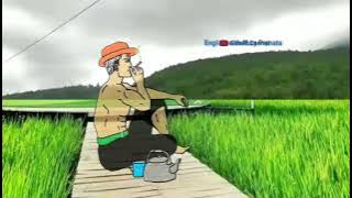 Story WA Animasi Bergerak Petani Santuy di Tepi Sawah 😀 //Indo Channel