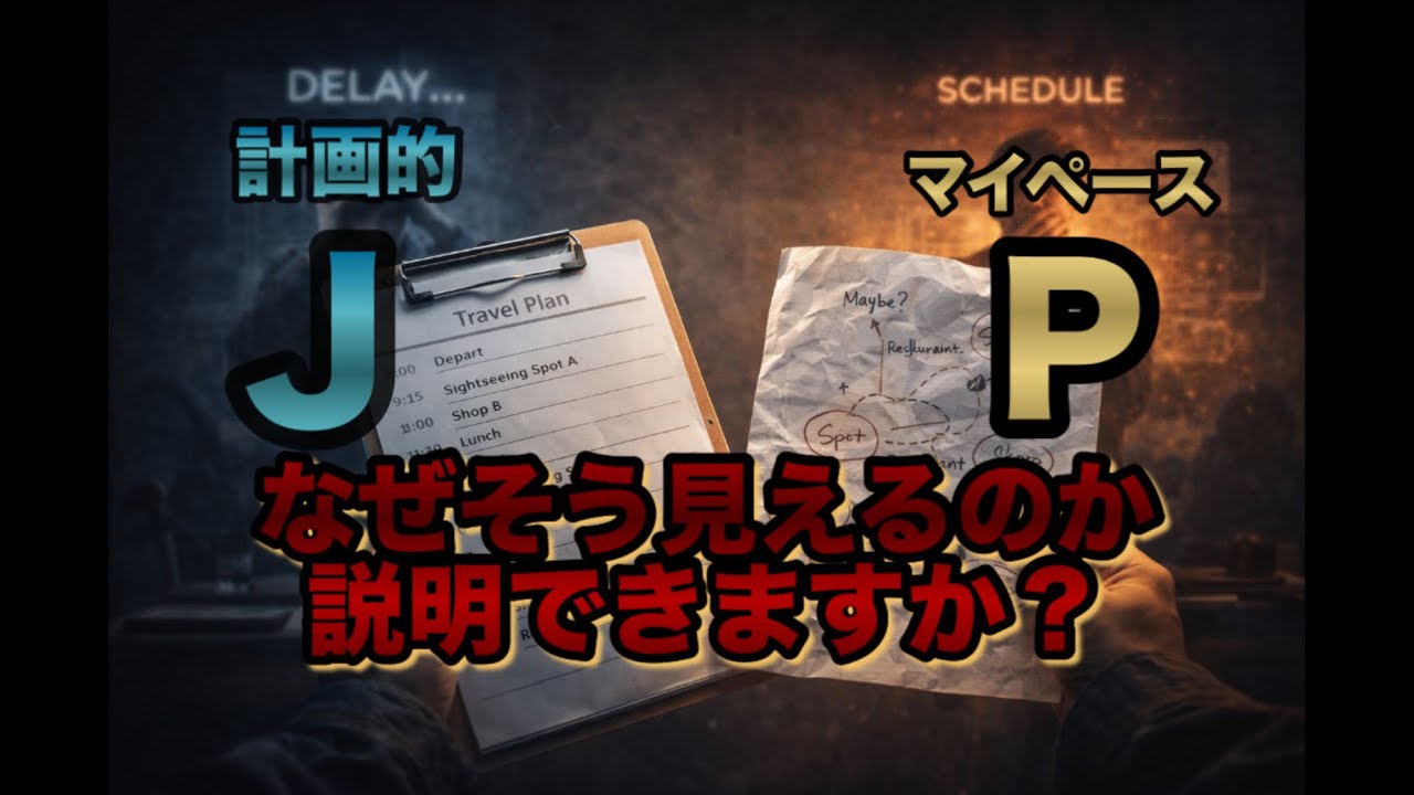 【MBTI】#004  PとJの違い