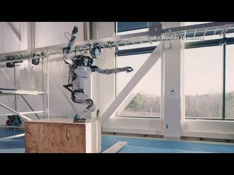 Web Extra: Boston Dynamics' Atlas Robot shows off skills
