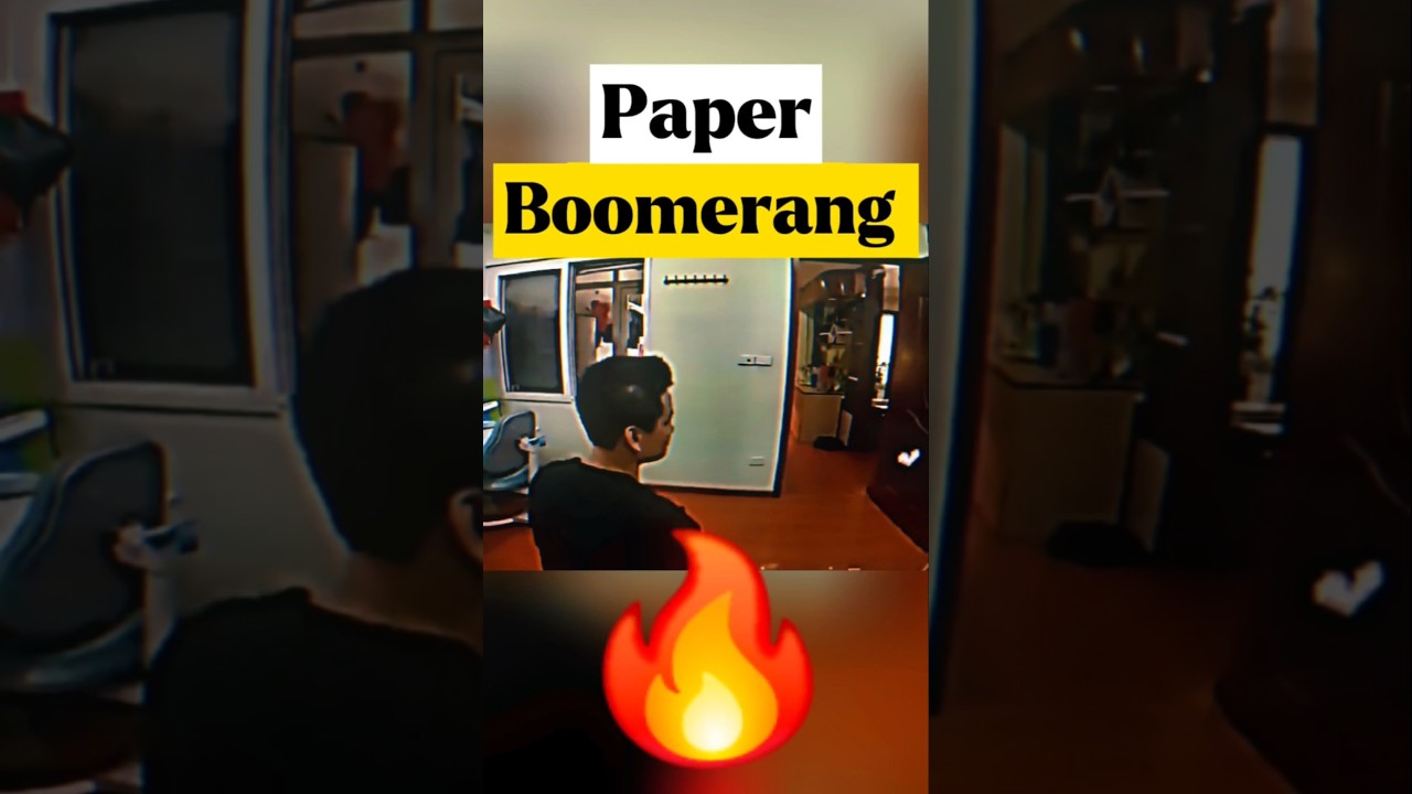 Magic Paper Boomerang 🌀 | It Flies Back! #shorts