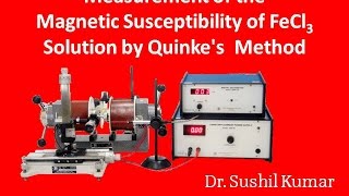 Measurement of the Magnetic Susceptibility of FeCl3 Solution by Quinke's Method|APNIPHYSICS