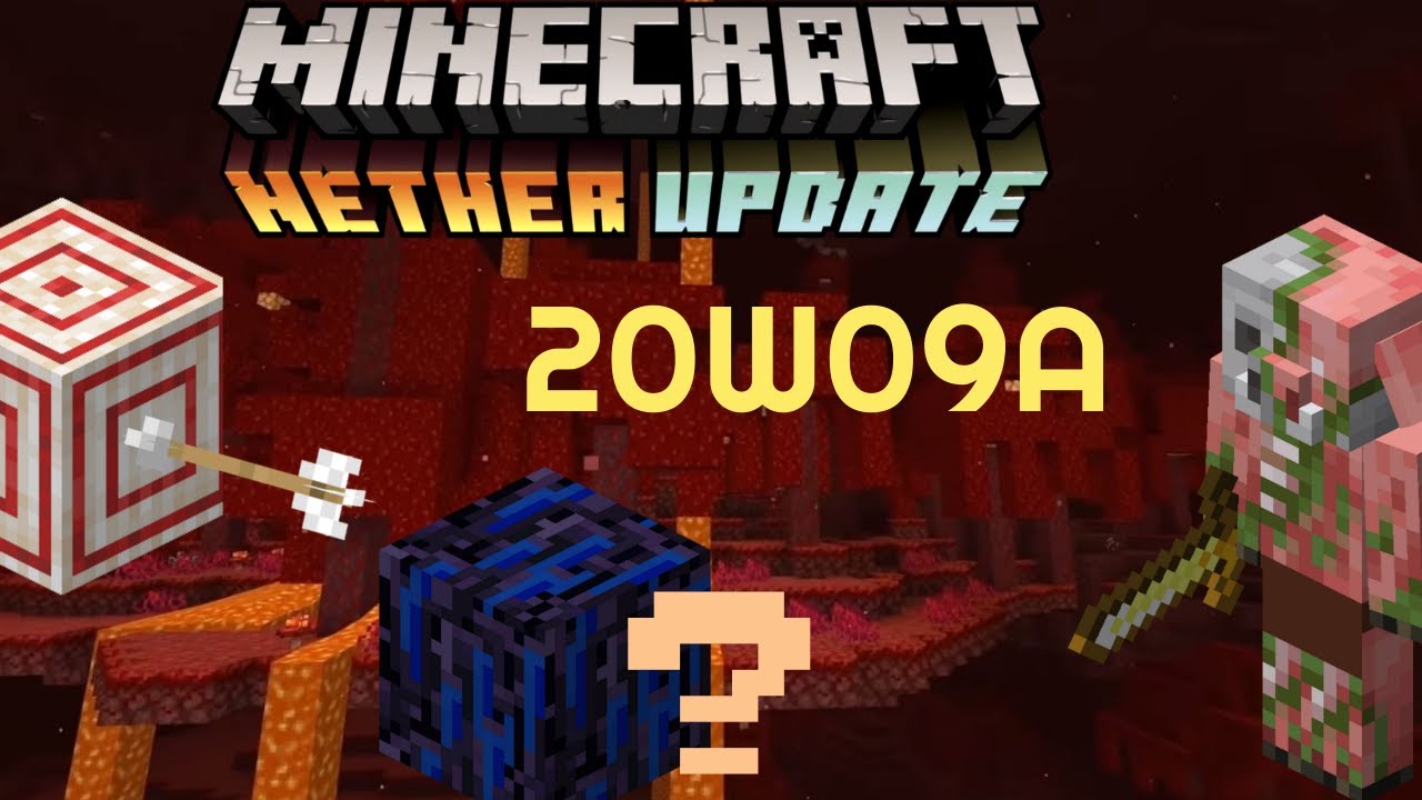 Minecraft Nether Update! 20w09a! Crying obsidian, Zombified Piglin and Target Block!