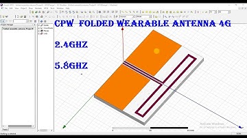 cpw folded dipole printed antenna  operating at 0.8GHz,0.9GHz,2.4GHz,3.8GHz,5.8GHz in hfss