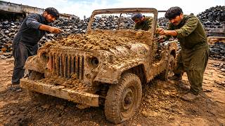 Complete 1971 Jeep Restoration in Pakistan | Low Budget, Basic Tools, Big Results!