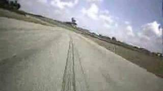 Ron crashes in the kink at Beaver Run