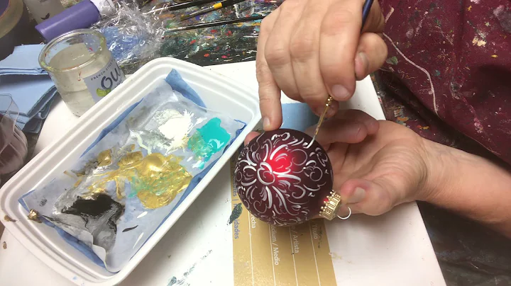 Christmas Ornament painting with Norwegian Rosemal...