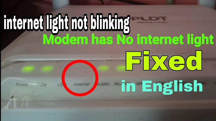 How I fix internet light not blinking in English