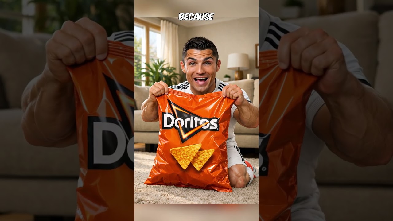 Neymar Hides Inside Ronaldo's Bag Of Chips 😂