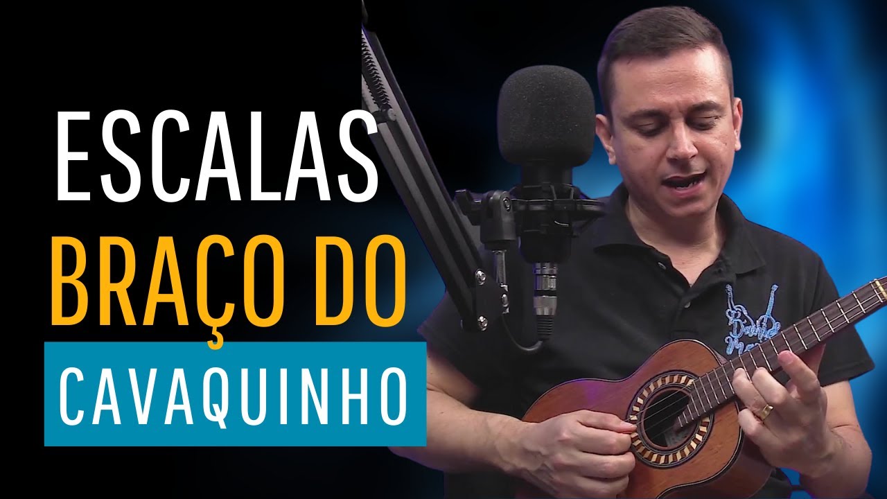 ESCALAS COM NOTAS NO BRAÇO DO CAVAQUINHO | PROFESSOR DANIEL MARTINS