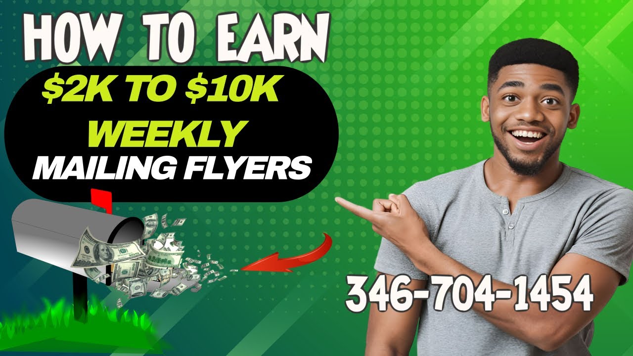 🤑Make money using your smartphone now🥊Make money mailing flyers, make