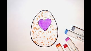 How to draw Hatchimals CollEGGtibles. Hatching Surprise Blind Bag Baby Animal Eggs