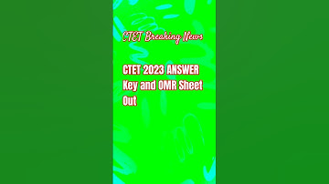 CTET Answer key out
