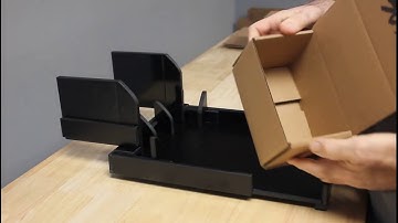 How to Fold Your Corrugated Cardboard Mailer Shipping Box Using a Easy Fold Fixture Jig Machine Tool