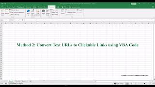 How to Convert Text URLs to Clickable Links in Excel