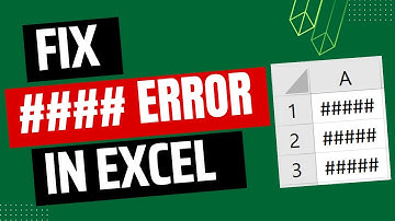 How to fix hashtags ##### error in Excel