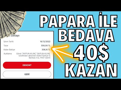 Papara İle Bedava 40$ Kazan 🤑 Ödeme Kanıtlı 💰 İnternetten Para Kazanma 2022