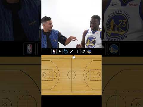 Draymond’s custom court 🔵🟡🏆